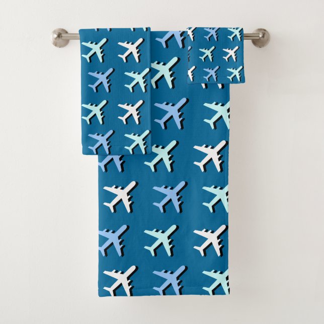 Aeroplanes Bath Towel Set (Insitu)