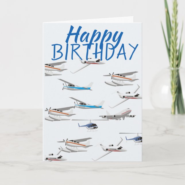 Aeroplanes birthday card (Front)