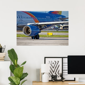 Aeroplane's engine and fumes poster