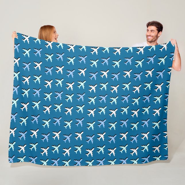 Aeroplanes Fleece Blanket (In Situ)