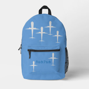 Aeroplanes Flying High, Personalised Printed Backpack