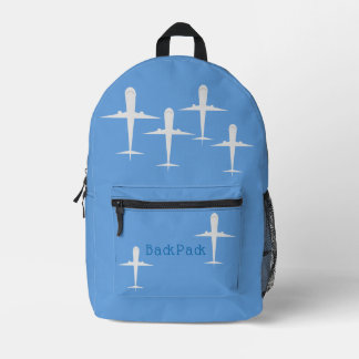 Aeroplanes Flying High, Personalised Printed Backpack