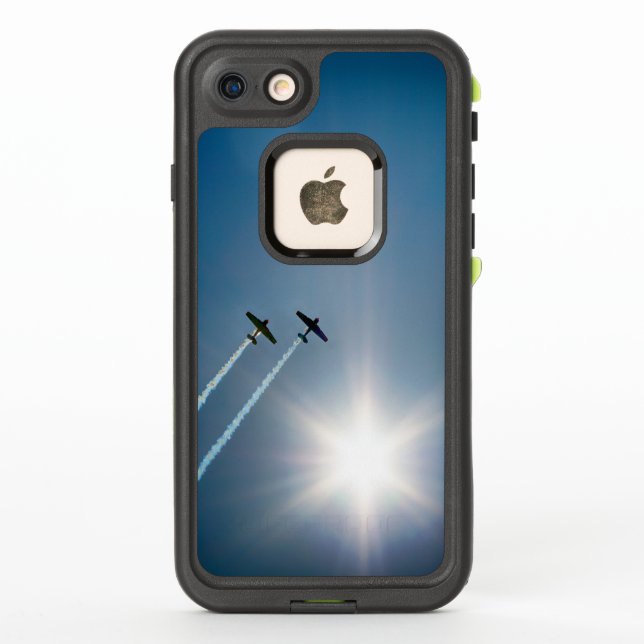 Aeroplanes Flying on Blue Sky with Sun. LifeProof iPhone Case (Back)