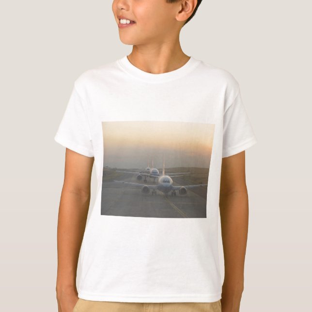 Aeroplanes on a Runway T-Shirt (Front)