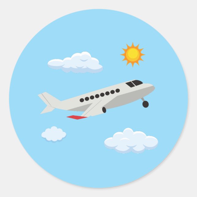 Aeroplanes Party Collection! Classic Round Sticker (Front)