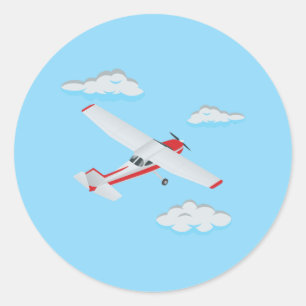 Aeroplanes Party Collection! Classic Round Sticker