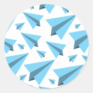 Aeroplanes Party Collection! Classic Round Sticker