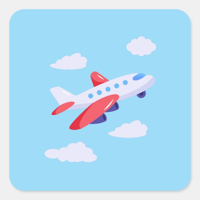 Aeroplanes Party Collection! Square Sticker (Front)
