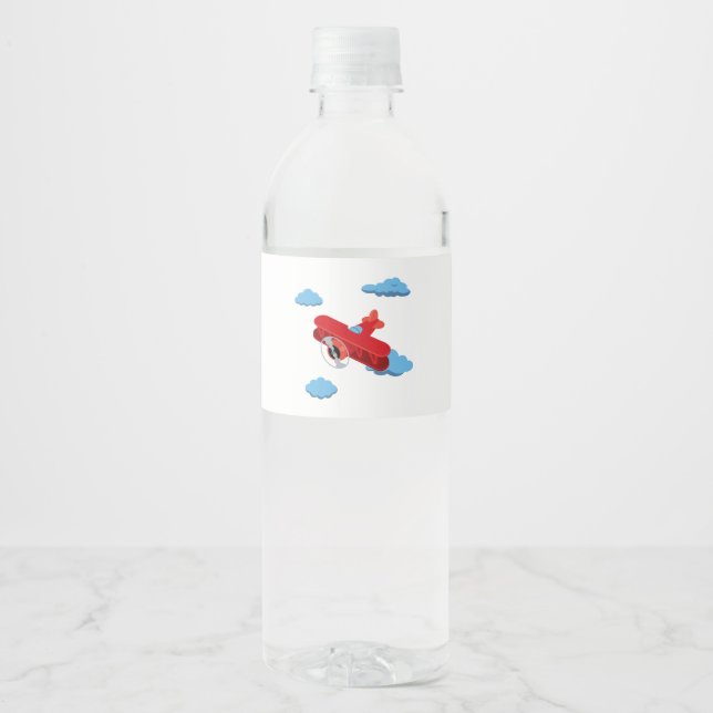 Aeroplanes Party Collection! Water Bottle Label (Front)