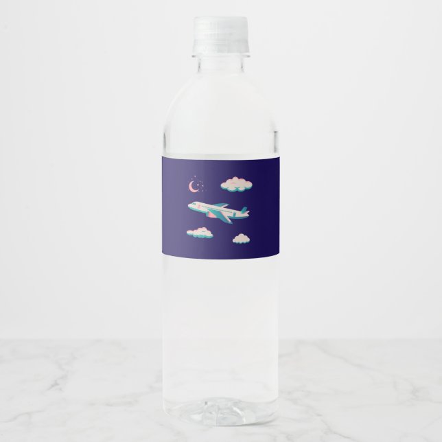 Aeroplanes Party Collection! Water Bottle Label (Front)