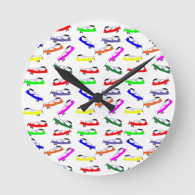 Aeroplanes Round Clock (Front)