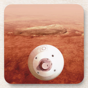 Aeroshell With Perseverance Rover Descent To Mars Coaster