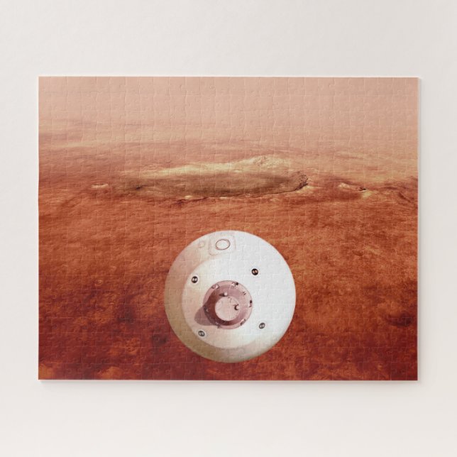 Aeroshell With Perseverance Rover Descent To Mars Jigsaw Puzzle (Horizontal)