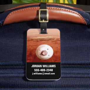 Aeroshell With Perseverance Rover Descent To Mars Luggage Tag