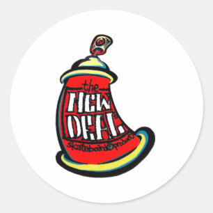 Aerosol New Skateboard Design Classic Round Sticker