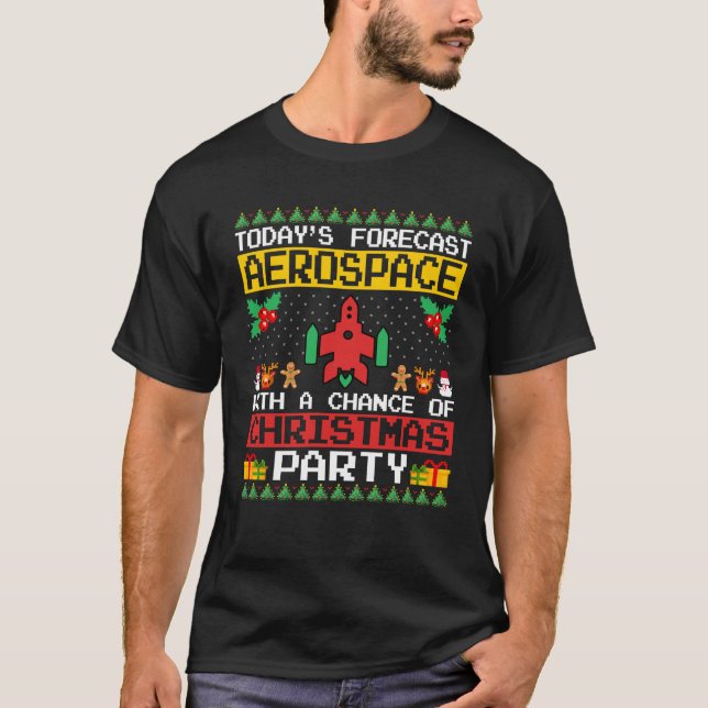 Aerospace Christmas Party Aerospace Engineer Xmas  T-Shirt (Front)
