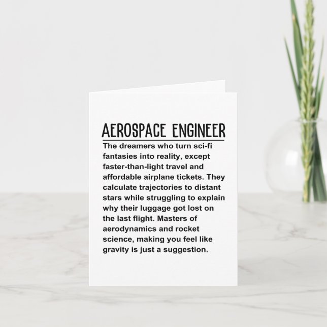 Aerospace Engineer Card (Front)