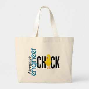 Aerospace Engineer Chick Large Tote Bag