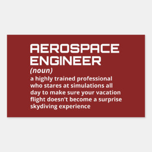 Aerospace Engineer - Funny Definition W-3 Rectangular Sticker