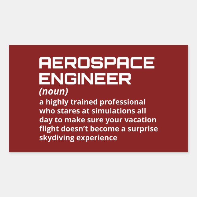 Aerospace Engineer - Funny Definition W-3 Rectangular Sticker (Front)