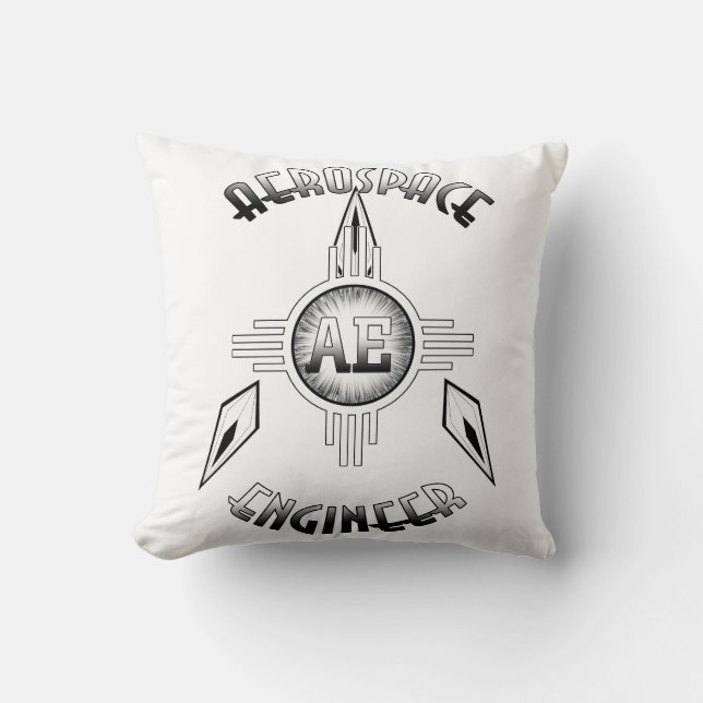Aerospace Engineer Retro Cushion (Front)