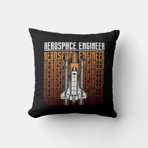 Aerospace Engineer Rocket Science Space Retro Cushion