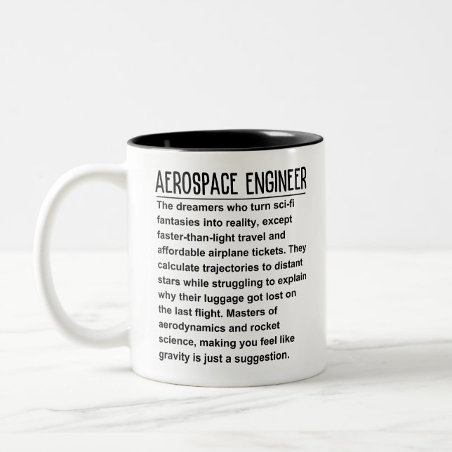 Aerospace Engineer Two-Tone Coffee Mug (Left)