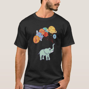 Aerospace Solar System Planets Space Elephant T-Shirt