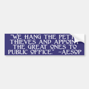 Aesop on Great Thieves: Congress! Bumper Sticker