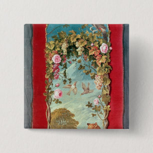 Aesop's fable The Fox and the Grapes 15 Cm Square Badge