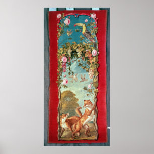 Aesop's fable The Fox and the Grapes Poster