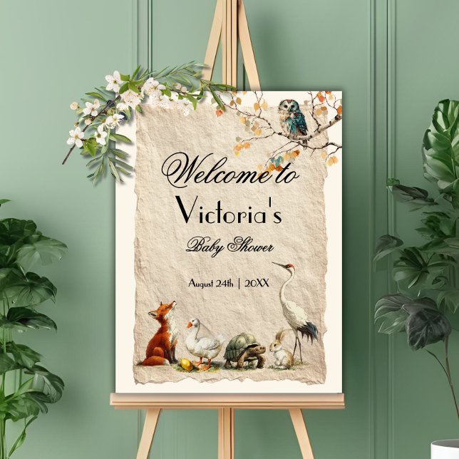 Aesop's Storybook Characters Baby Shower Poster (Creator Uploaded)