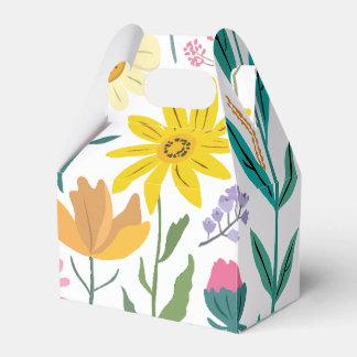 Aesthetic 60’s Retro Wildflowers, Favour Box