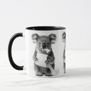 Aesthetic Adorable Koala Holding Toilet Paper Mug