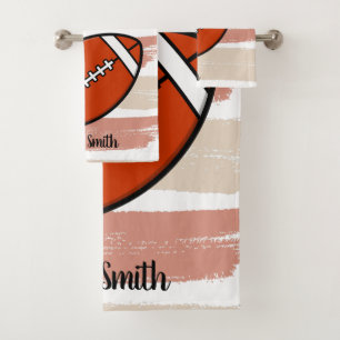 aesthetic american football bath towel set