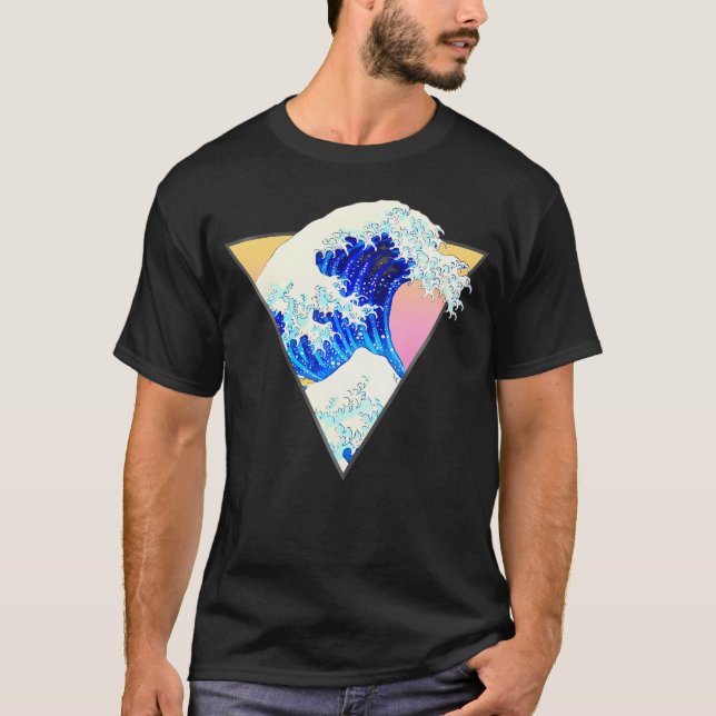 Aesthetic Anime Great Wave Anime          T-Shirt (Front)