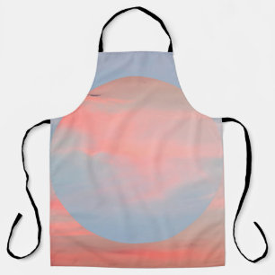 Aesthetic art collage with beautiful sky sunset an apron