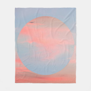 Aesthetic art collage with beautiful sky sunset an fleece blanket