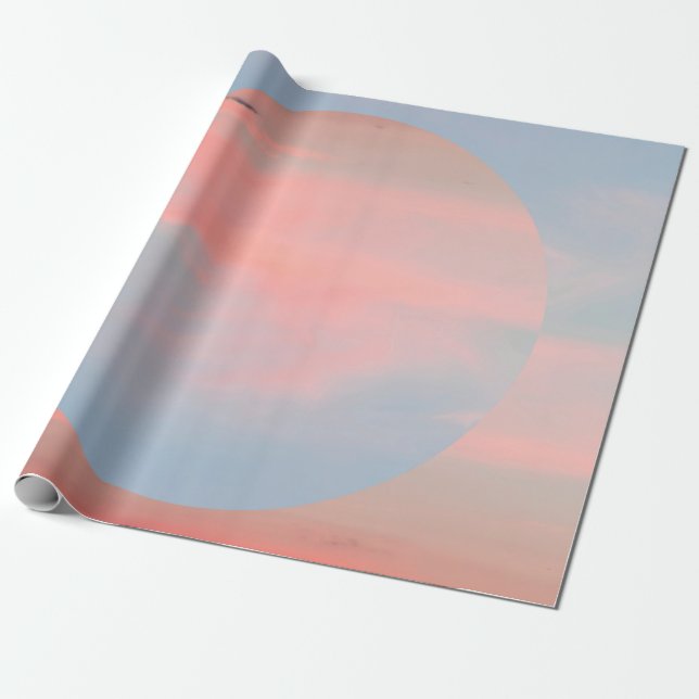 Aesthetic art collage with beautiful sky sunset an wrapping paper (Unrolled)