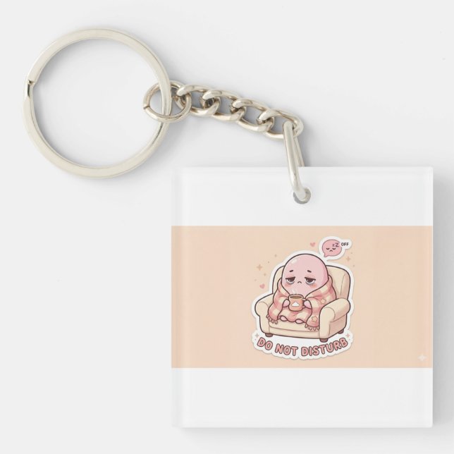 Aesthetic Art Stickers – Stylish Laptop & Planner  Key Ring (Front)