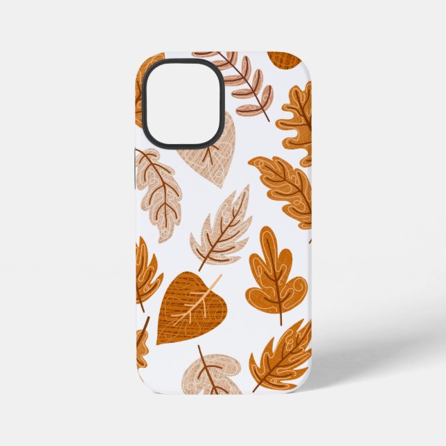 Aesthetic Autumn Leaves, Fall Theme Pattern iPhone Case (Back)