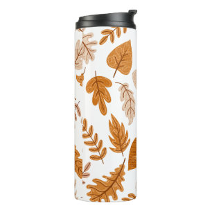 Aesthetic Autumn Leaves, Fall Theme Pattern Thermal Tumbler