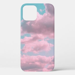 Aesthetic background with beautiful turquoise sky iPhone 12 case