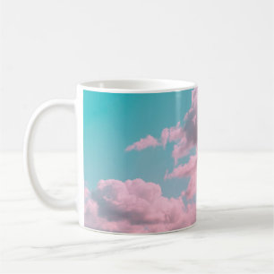 Aesthetic background with beautiful turquoise sky coffee mug