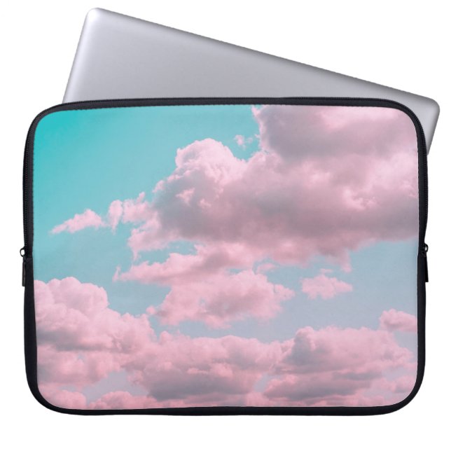 Aesthetic background with beautiful turquoise sky  laptop sleeve (Front)