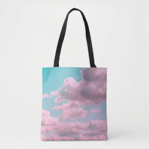 Aesthetic background with beautiful turquoise sky tote bag