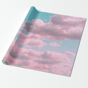 Aesthetic background with beautiful turquoise sky wrapping paper