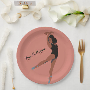 Aesthetic Ballet Dancer  Postcard Paper Plate