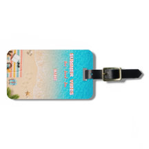 Aesthetic Beach Summer Luggage Tag