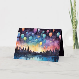 Aesthetic  Birthday Lake Landscape Greeting Card